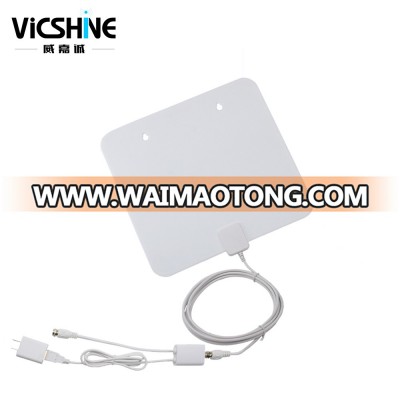 High Quality White Color Indoor Digital Dvb-t Antenna With Booster